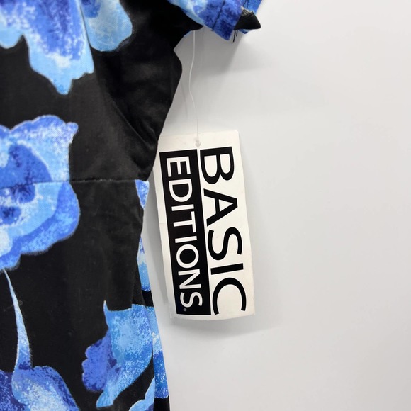 Vintage Basic Editions Large Blue Floral Tulip Short Romper NWT Old Stock 2XL - Picture 4 of 10